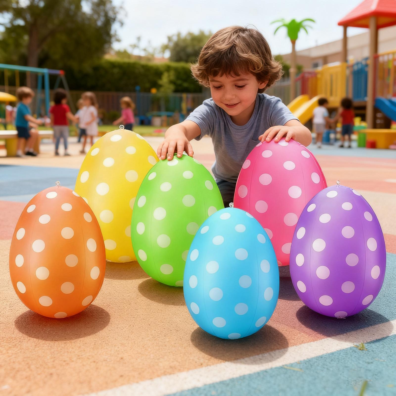 Party Games Easter Egg - Uova di Pasqua Gonfiabili 6 Pz/set