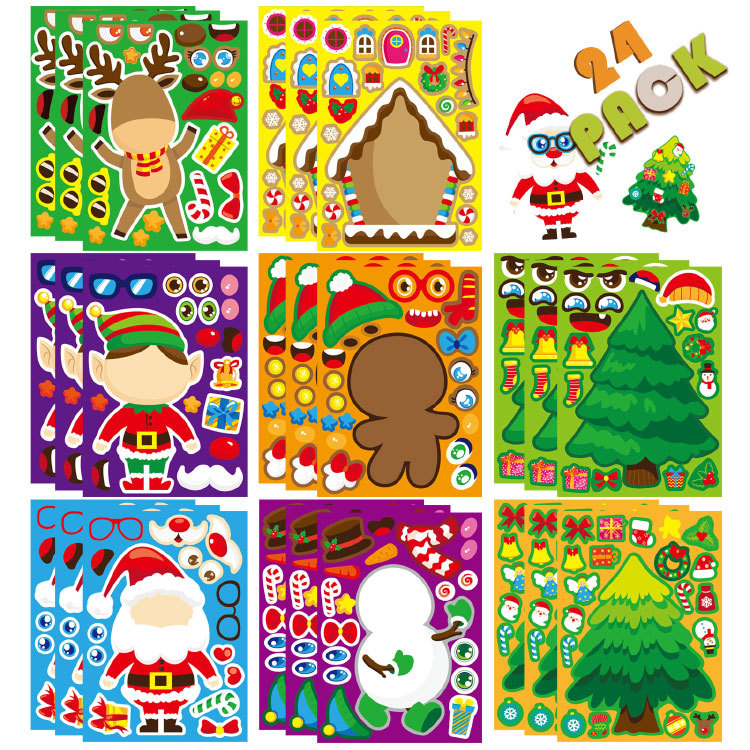 Party Games Phone - Adesivi Puzzle Natalizi Kawaii, Giochi Fai-da-Te