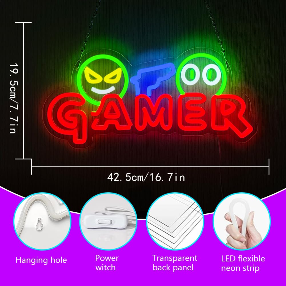 Insegna al Neon LED per Gamer, - Party Games For Christmas recensione e prezzo