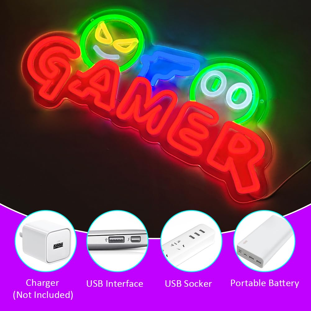 Insegna al Neon LED per Gamer, - Party Games For Christmas recensione e prezzo