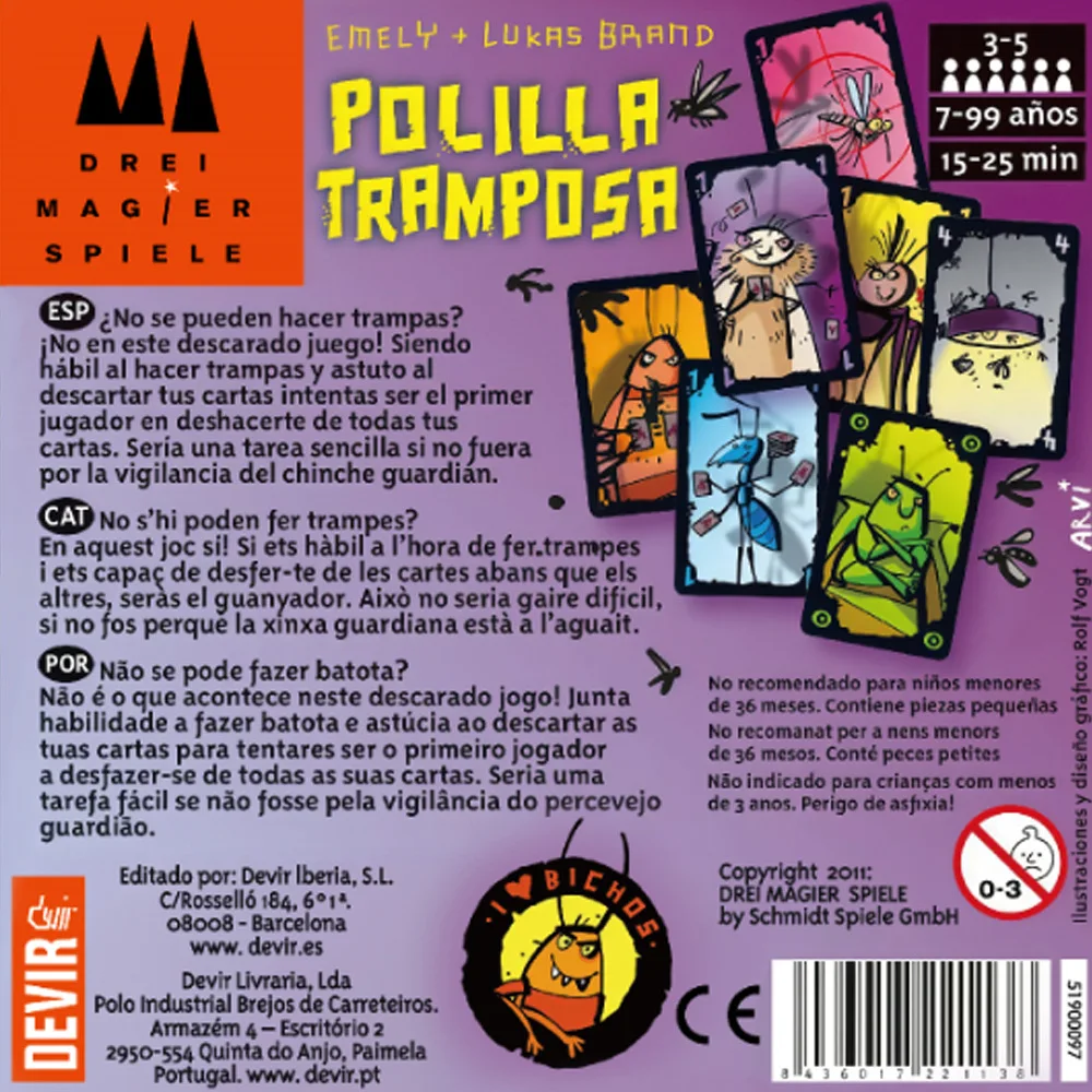 Gioco di Carte Polilla Trampos - Party Games Juego recensione e prezzo
